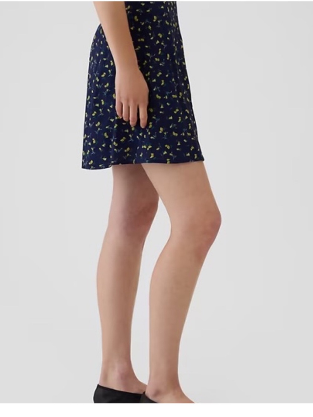 Gap Crepe Navy Floral Mini Skirt Large - Picture 3 of 13